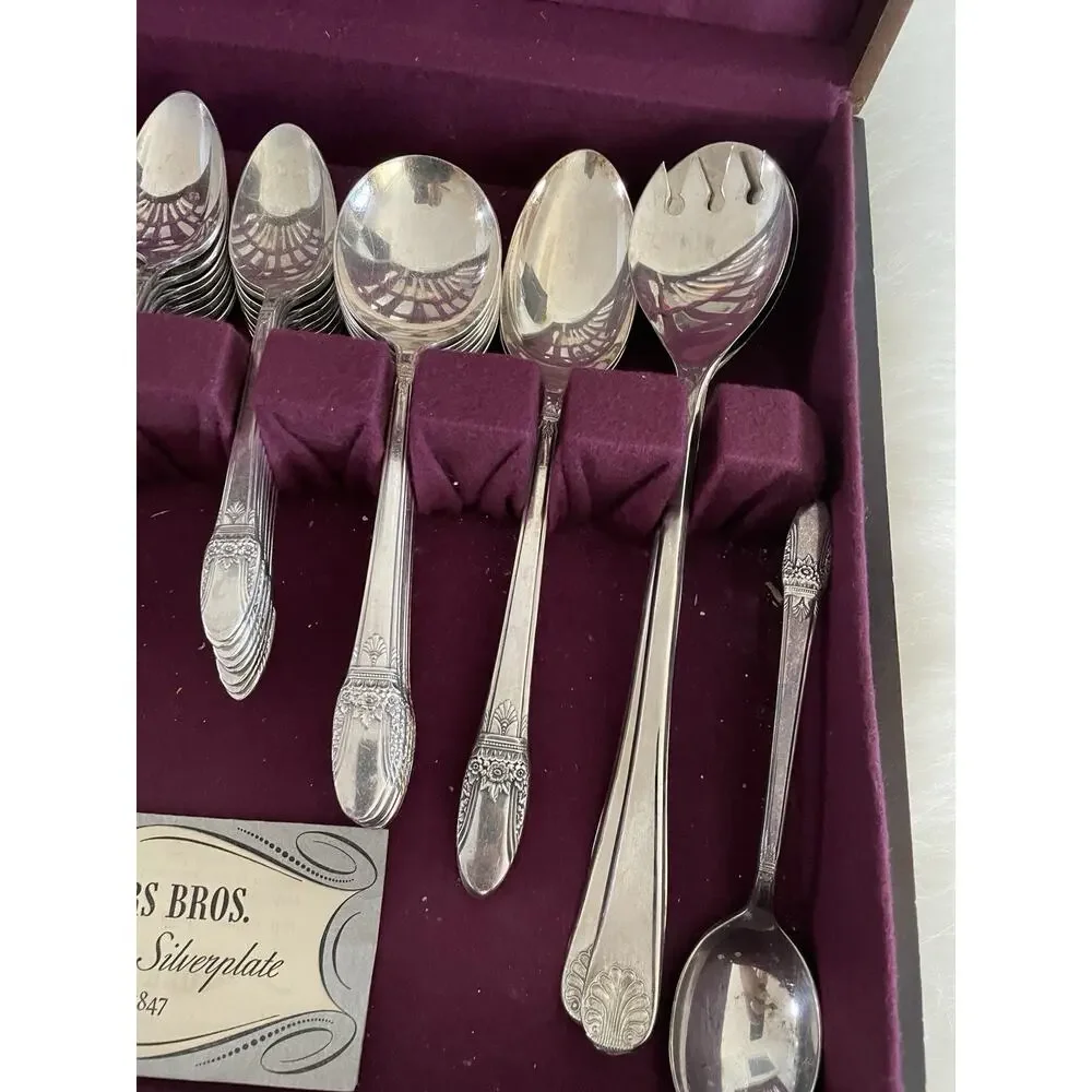Vintage 1847 Rogers Bros First Love,1937, Service for 8, 52 Piece Set